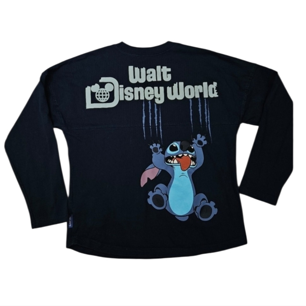 Walt Disney World Stitch Spirit Jersey Blue Long Sleeve Shirt Graphic Girls XL